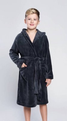 Szlafrok chłopięcy Mimas Italian Fashion- grafit