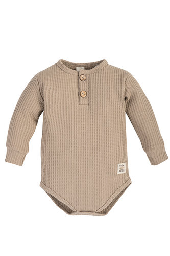 Body polo z długim rękawem "Waffel Stone" Makoma stone