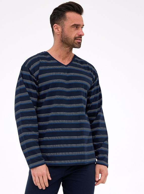 Piżama męska 139/46 Cornette Various | Paski, komfort i styl w eleganckim opakowaniu