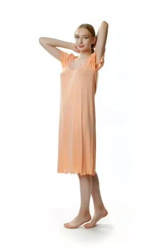 Koszula nocna damska 4112 Beatriz Mewa morelowy