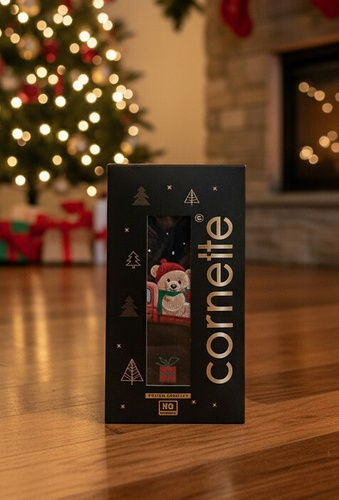 Komplet świąteczny Cornette Gift 914/01 – męskie bokserki i skarpety, eleganckie opakowanie