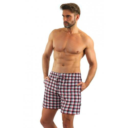 Spodnie piżamowe Milo 2 Sesto Senso kratka 10 czerwony
