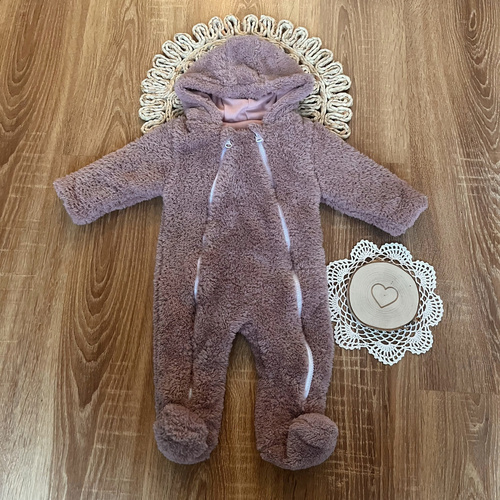 Kombinezon dwuwarstwowy KL003 Miś Mamatti - ciemny różowy