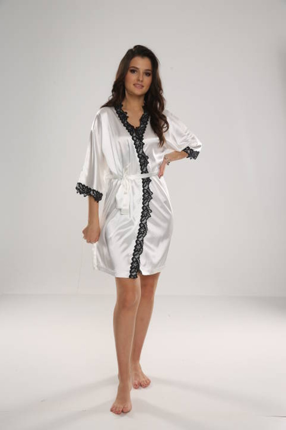 Szlafrok damski 929 Kleoree De Lafense - pearl