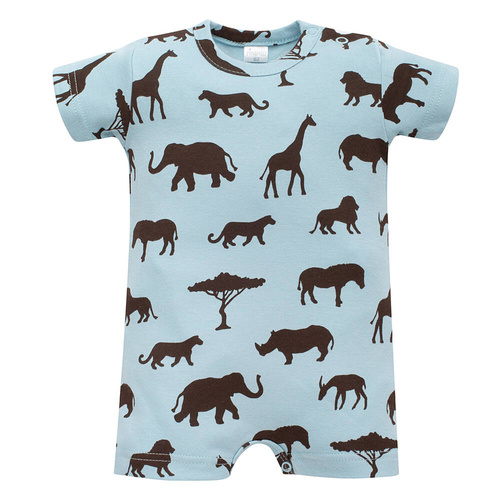 Rampers dla chłopca Safari Pinokio - afryka niebieski 