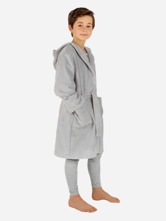 Szlafrok dziecięcy bambusowy Bamboo ByShelly - jasny szary