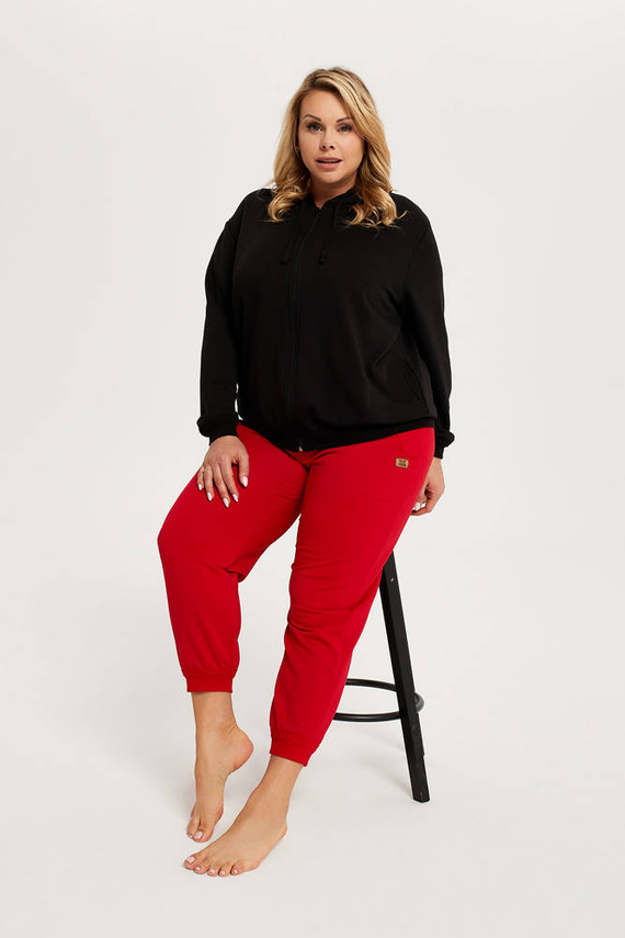 Spodnie Damskie Todra Italian Fashion- czerwony