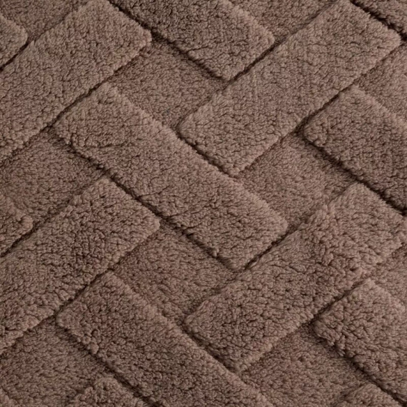 Koc narzuta z mikrofibry Caro Designe91 ciemny beż