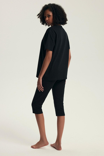 Dairoku 43728 – piżama damska bawełniana, krótki rękaw, spodnie rybaczki