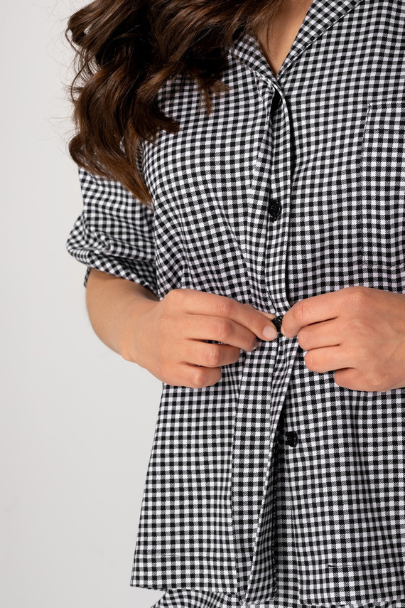 Piżama damska rozpinana Serenity Momenti Per Me black