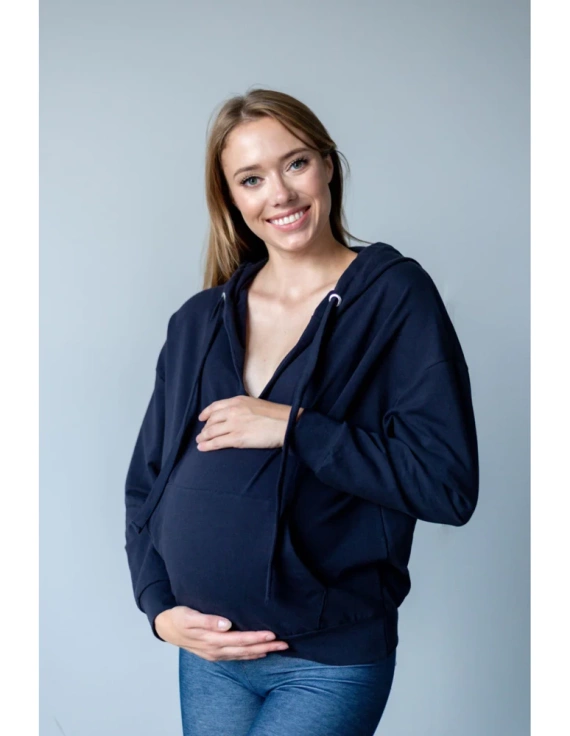 502 Bluza ciążowa i do karmienia MIRACLE- granat