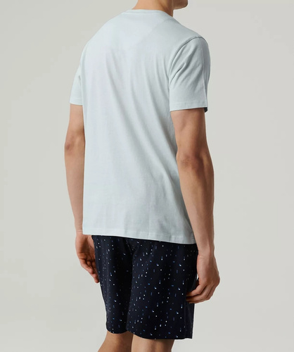 Piżama męska krótki rękaw,NMP-385  Atlantic- jasny niebieski