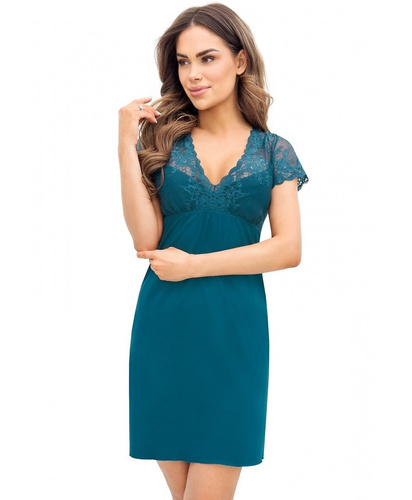 Koszula nocna Donna Daria – wiskoza, koronkowe detale, krótki rękaw