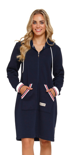 SMZ.4508 Szlafrok damski Doctor Nap - navy blue
