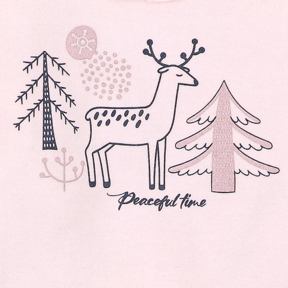 Body z bawełny organicznej Jelonki Nini różowy