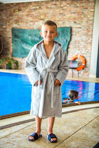 Szlafrok dziecięcy bambusowy Bamboo ByShelly - jasny szary