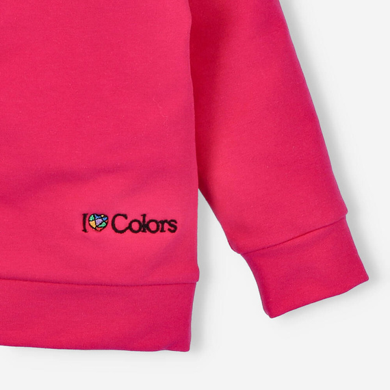 Bluza dresowa I love Colors - fuksja