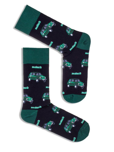 0125-058 Maluchy 126p Skarpety Męskie Milena - czarny zielony