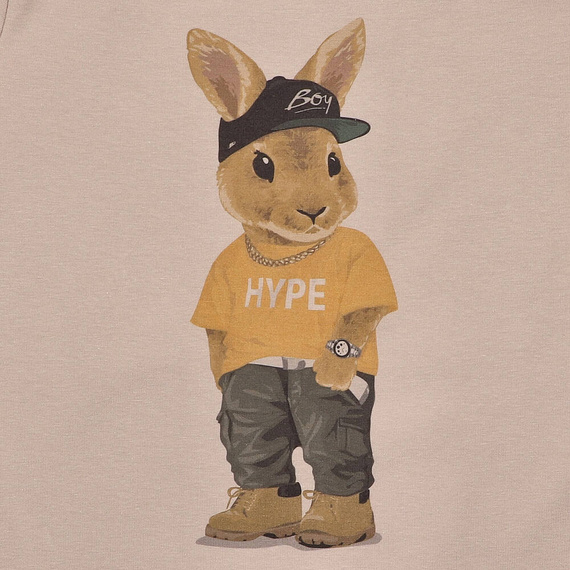 T-shirt dla chłopca KAR-2004/BEZ Lagarto Verde beżowy