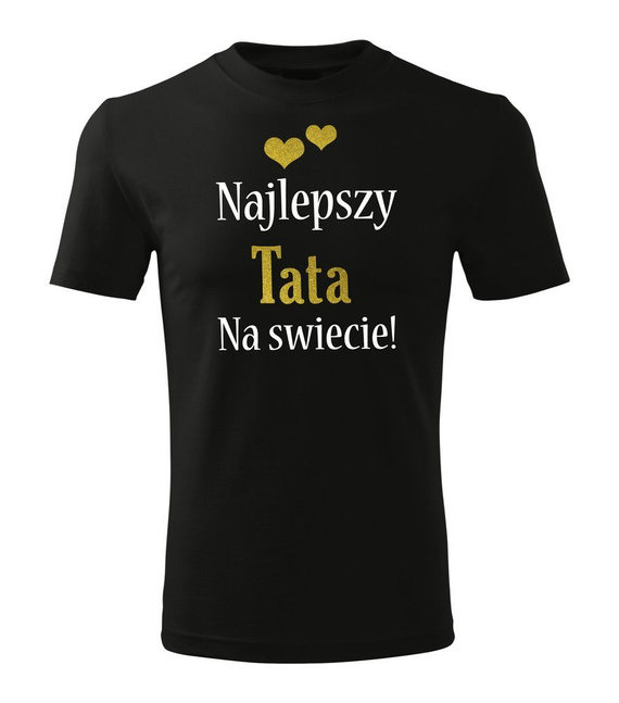 Koszulka męska "Najlepszy tata na świecie" Moocha czarny