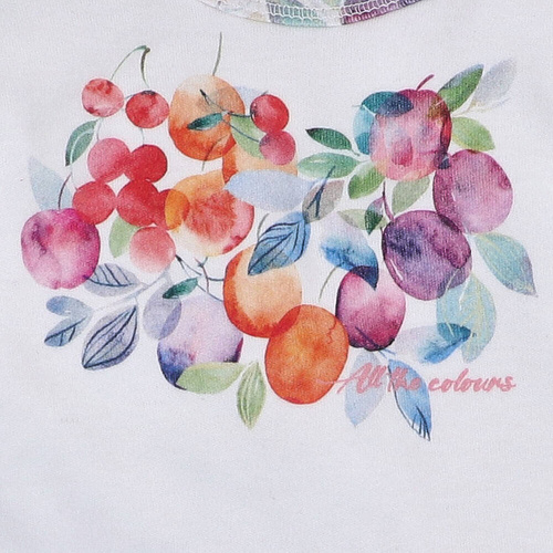 Bluzka z bawełny organicznej Śliweczki Nini ecru  