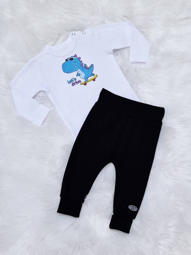 Body z długim rękawem Let's Drive Bambarillo biały