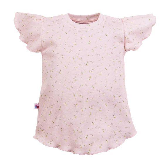 Bluzka dziewczęca z krótkim rękawem Meadow Eevi- różowa