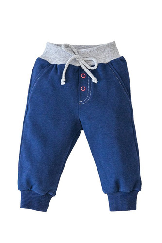 410/2 Little Gentleman Spodnie niemowlęce Marija - granat / szary