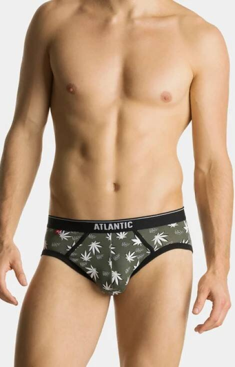 Slipy męskie 3MP-160 A'3 Atlantic - czarny-khaki