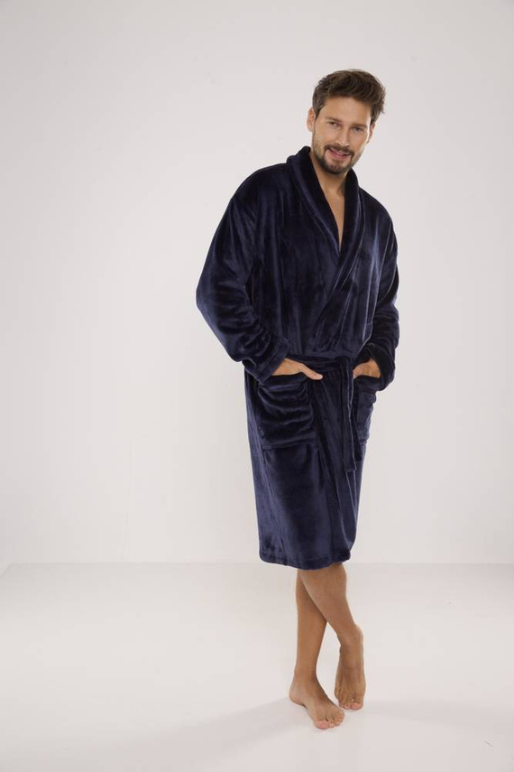 Szlafrok męski 716 Rafael De lafense - granat