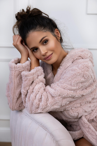 Szlafrok damski Giulia Sensis - brudny róż