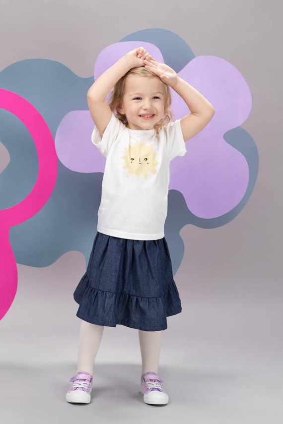 Spódniczka z marszczeniami Romantic Pinokio - jeans