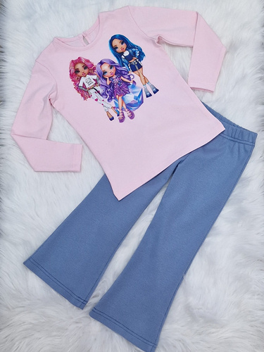 Bluzka długi rękaw Laleczki Bambarillo jasny róż 