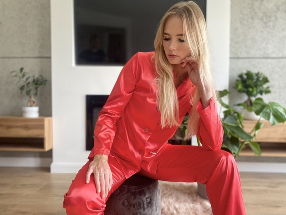 934 Classic Piżama damska Forex - czerwony