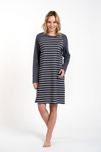 Koszula nocna damska Oda Italian Fashion - druk grafitowy