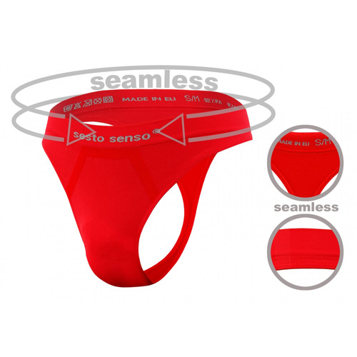 Stringi męskie bezszwowe CL13 Sesto Senso czerwony