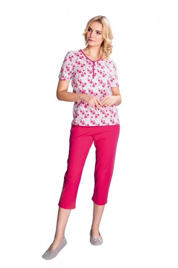 6166 Rozalia Piżama damska Mewa różowa