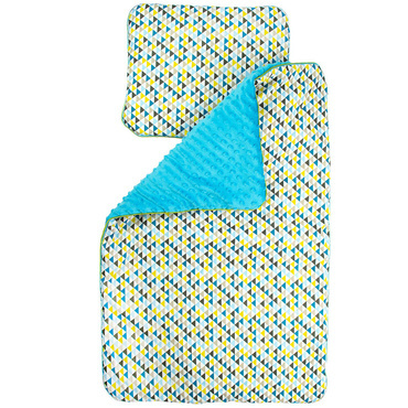 Komplet do wózka Trójkąty Martex niebieski