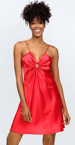 Halka satynowa Kamaria koszulka damska DKaren - czerwony