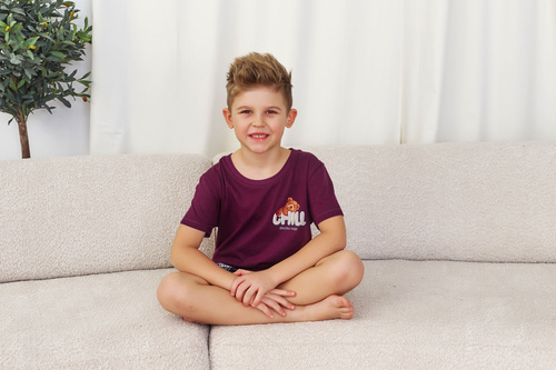 PDU.7202 Piżama dziecięca Unisex Doctor Nap - burgundy