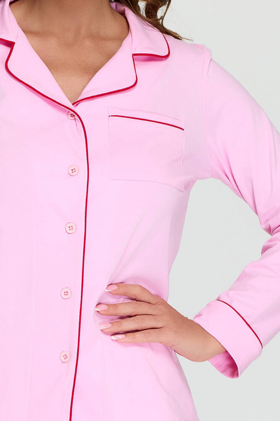 Piżama damska rozpinana 18 Bonamera różowy