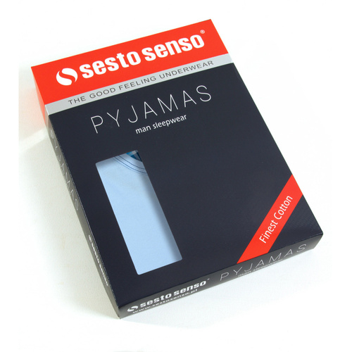 Piżama męska krótki rękaw 2629/13 Sesto Senso niebieski 