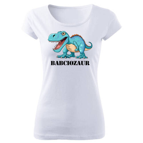 Koszulka damska "Babciozaur" Moocha biały