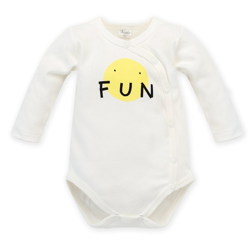 Body rozpinane z długim rękawem "Little Car" Pinokio - ecru 