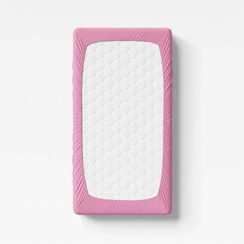 Prześcieradło dziecięce bawełniane Eevi - ciemny różowy