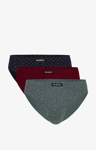 Slipy męskie 3MP-100 A'3 Atlantic granatowy-wino-szmaragd