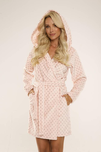 546 Melanie Krótki Szlafrok damski Forex - łosoś