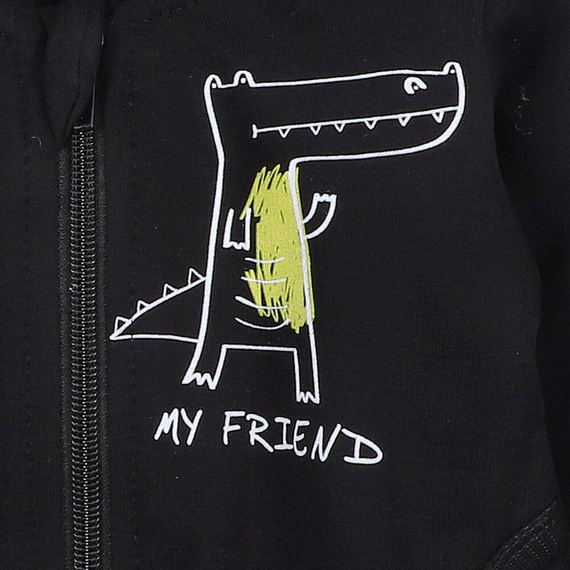 Bluza dresowa z bawełny organicznej Crocodiles Nini czarny