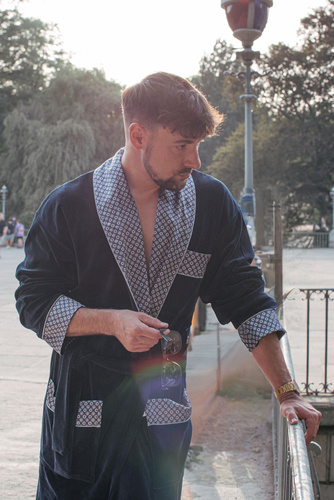 772 Bonjour szlafrok męski forex - granat