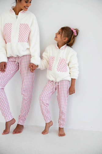 Bluza dziecięca Nanny Kids Sensis - ecru-różowy